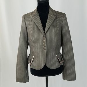 Rebecca Taylor women 10 wool fitted peplum jacket